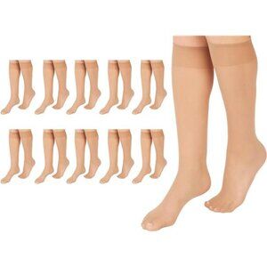 Everyday Women's Knee-Highs, Sheer Toe, 100% Nylon, One Size